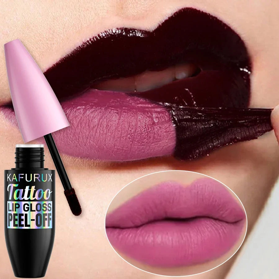 7 Colors Blading Lip Gloss Peel Long Lasting Waterproof Liquid Lipstick Pink Lip Glaze Transfer Resistant Lip Tint Makeup Gifts