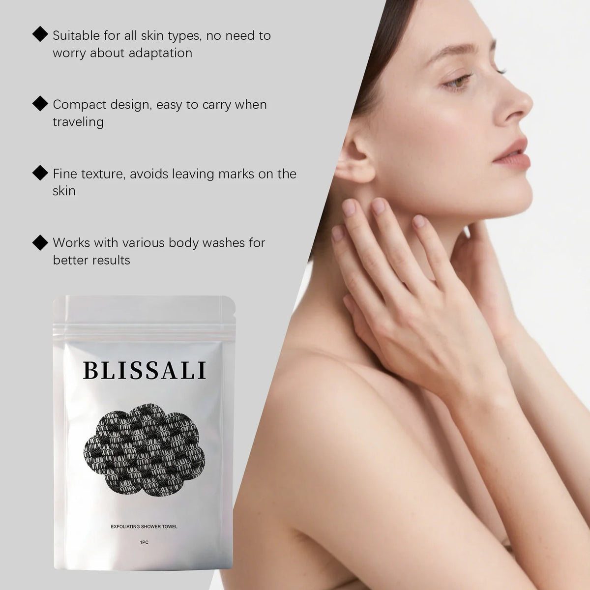 Back Scrubbing Towel Durable Exfoliating Body Towel Cleansing Skin Polishing Cloth Oil Control Dirt Removal Bath Accessories