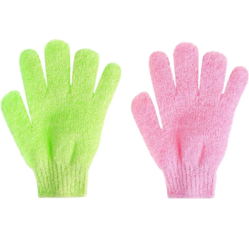 1/2Pcs Five Fingers Bath Gloves Peeling Exfoliating Household Shower Towel Scrub Body Wash Elastic Wipe Back Body Cleaning Tools