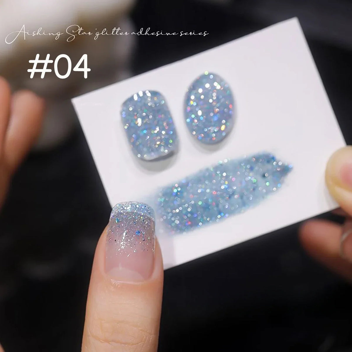 1-12pcs WS Summer Autumn Nails Flashing Reflective Disco Pink Blue White Broken Diamond Gel Nail Polish Nail Art Nail Supplies