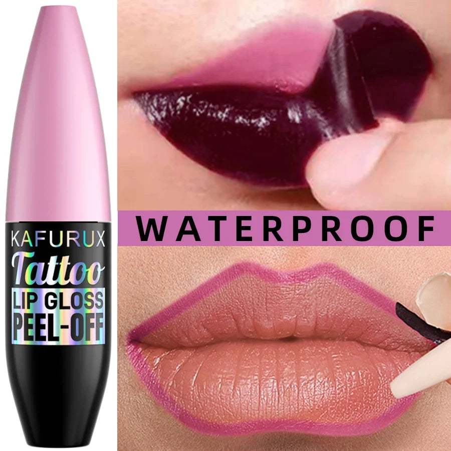 7 Colors Waterproof Lip Tint Peel Off Lip Liner Tattoo Lipgloss Long Lasting Matte Pink Red Brown Contour Makeup Lips Stain Gift