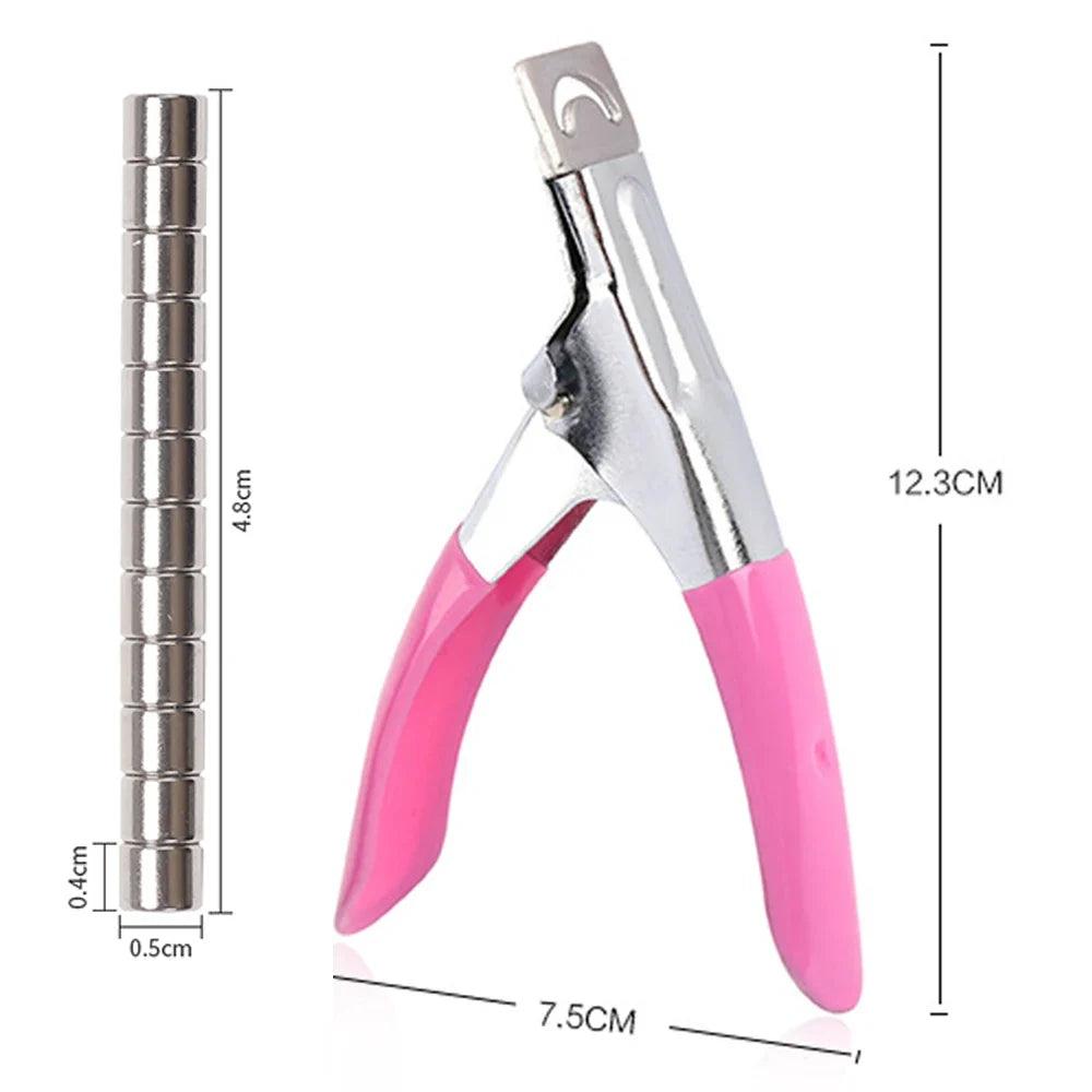 1pcs Mini Magnet for Acrylic Nails Manicure Tips False Nail Cutters Cut Same Length Nail Tool Nail Clipper Manicure Supplies