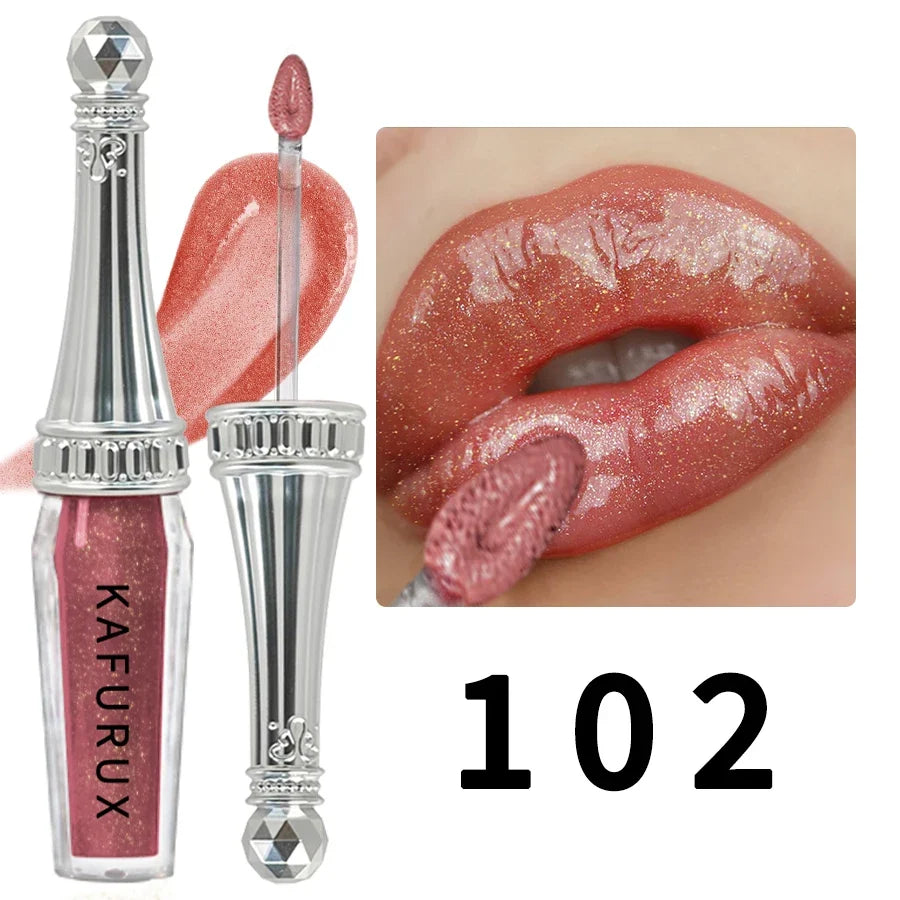 6 Colors Glitter Liquid Lipsticks Shimmer Shiny Lipgloss Pearlescent Lip Tint Mositurizing Long Lasting Lip Glaze Makeup For Wom