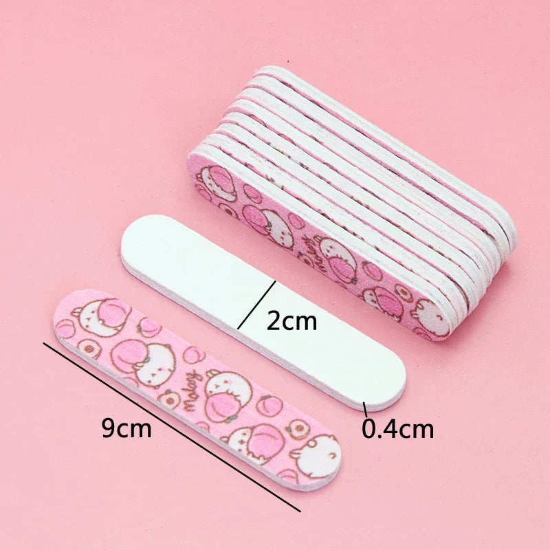 5/10Pcs/Lot Mini Nail Files Professional Material Nails Double Sided Plastic Pedicure Manicure Buffing Polishing Beautiful Tools