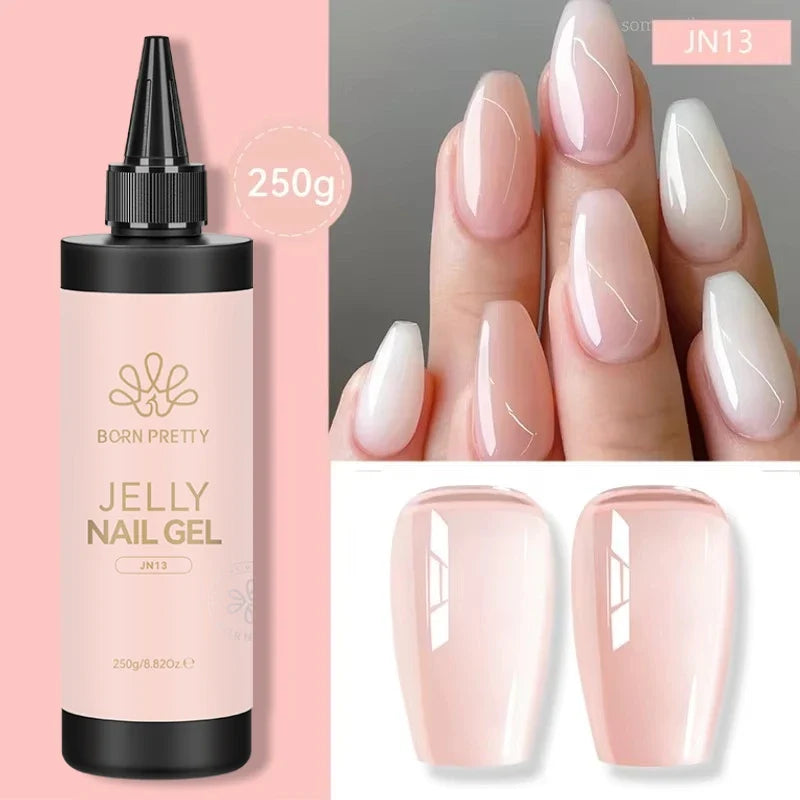 BORN PRETTY 250g Super Strong Nail Glue For False Nail Tips Press On Nails Refilled Package Base Gel Top Coat Matte Top Coat