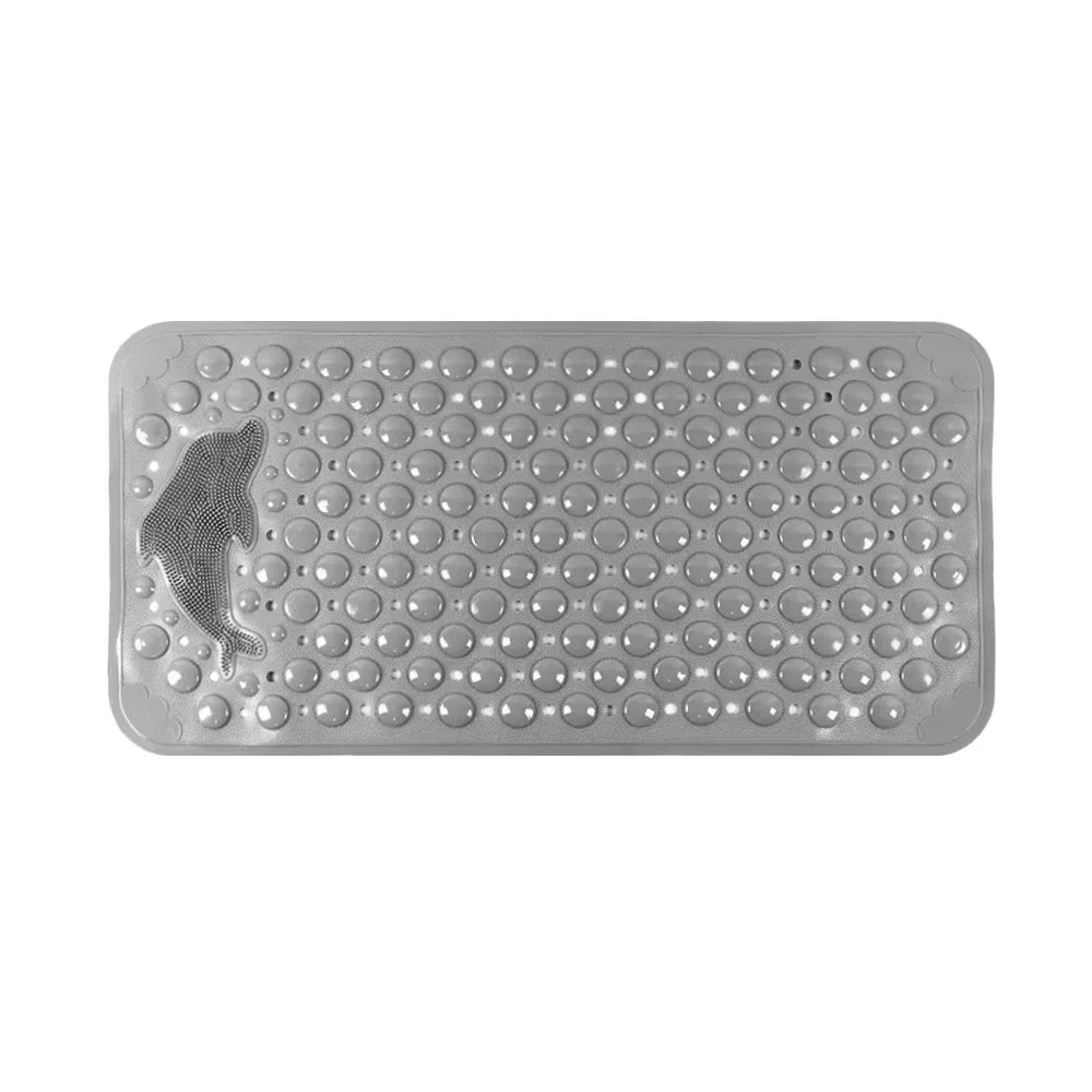 1pc Dolphin Pattern PVC Non-Slip Bath Mat 35*70cm, Massage Safe Foot Rug For Bathroom Bathtub