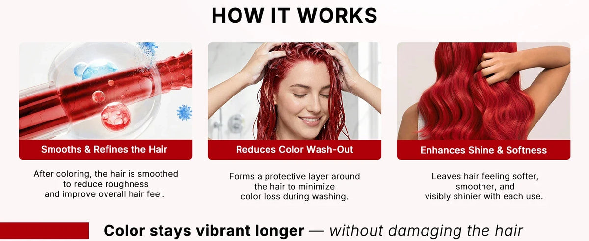 Karseell Color Depositing Red Hair Mask Color Boosting Conditioner, Hydrates and Enhances Red Tones for Color-Treated Hair 500ml