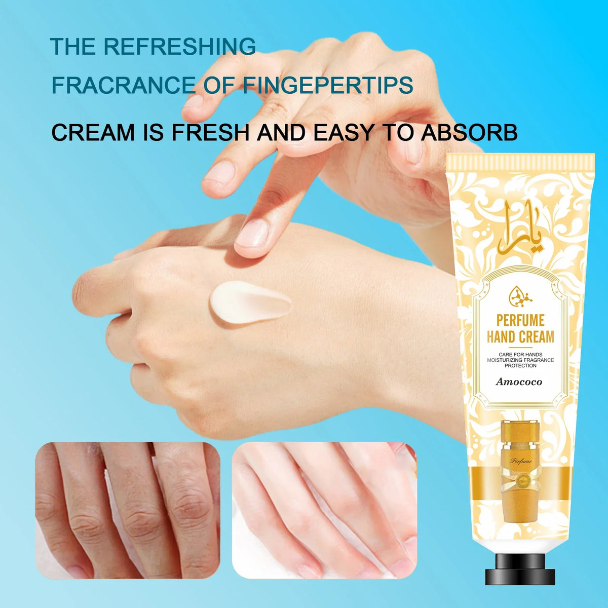 Amococo Perfume Hand Cream Set Moisturizing Hand Lotion Gift Box For Women Travel Size Hand Care Kit