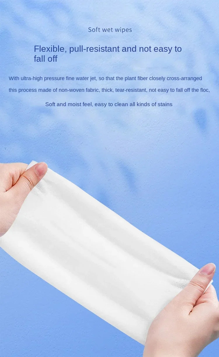 80Pcs Household Wash Face Wet Tissue Wipes Baby Hand Mouth Wipes for Mother Baby Skin Cleaning & Care Individual Body Wet Wipes