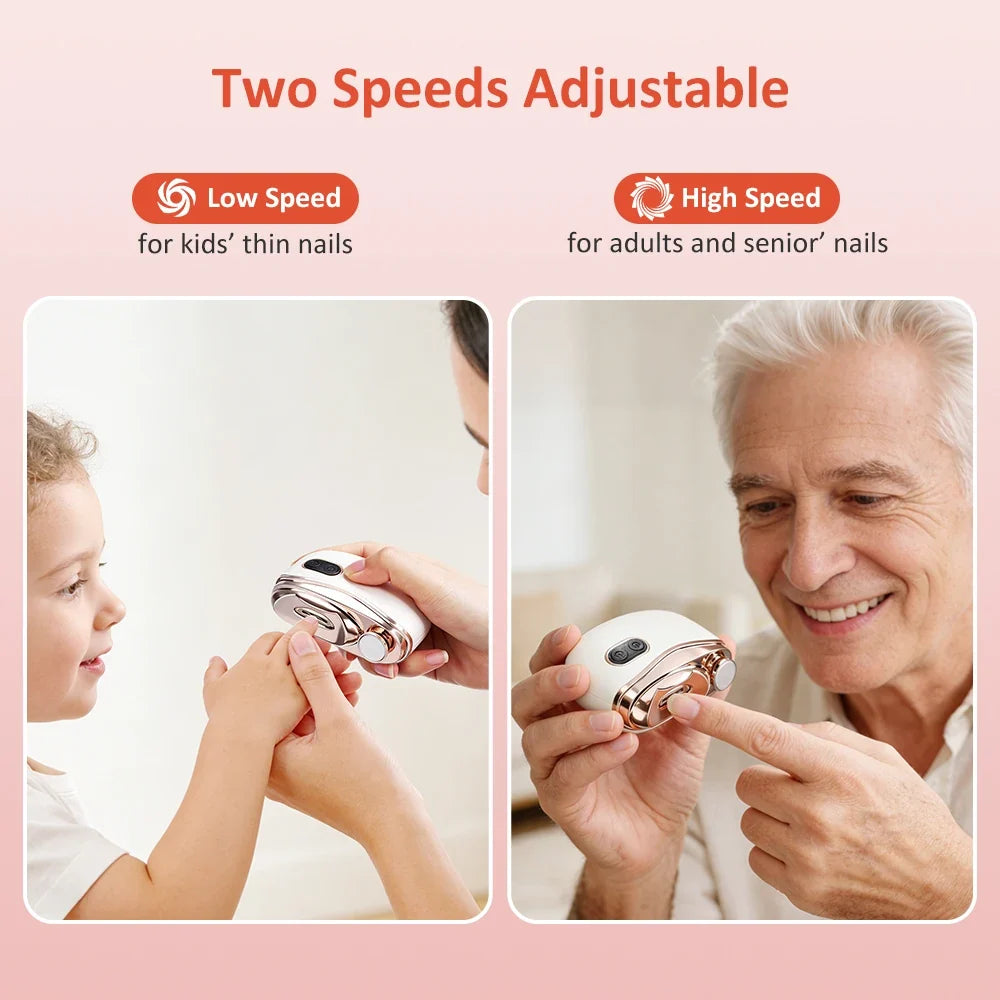 Electric Nail Clippers Automatic Trimmer Rechargeable for Adults Baby Safe Fingernail Toe Nail Cutter Portable Manicure Pedicure
