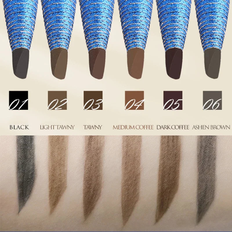 Eyebrow Pencil Waterproof Microblading Eyebrow Pen Stencil Tint Tattoo Eyebrows Makeup Sweat-proof Long Lasting Eye Brow Pencil