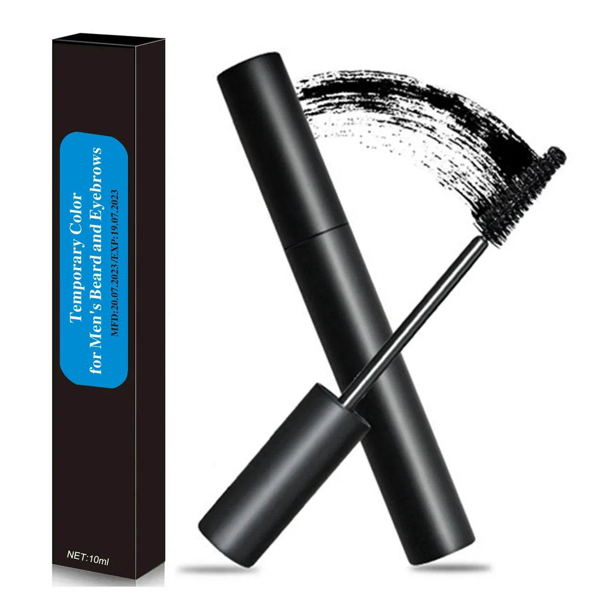 10ml Waterproof Long-Lasting Eyebrow Cream for Men with Brush Beard Color Dye Filler Bushy Eyebrows Styling Tools