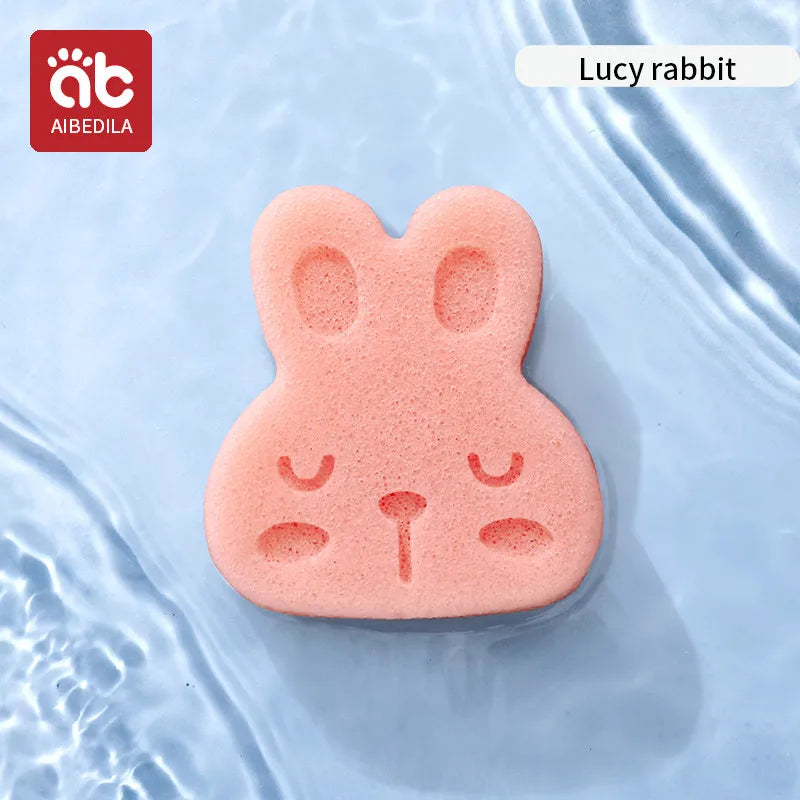 AIBEDILA Baby Duck Shape Bath Sponge Infant Shower Environmental friendly Cotton Scrub Body Bath Brushes Spa Sponge Cleaning