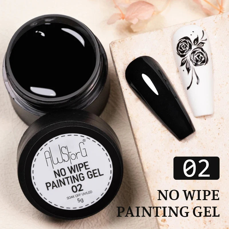 AWStorG 5ML Super Silver Metallic Gel Nail Polish Metal Effect Painting Gel Chromes Varnis Semi Permanent for Nail DIY