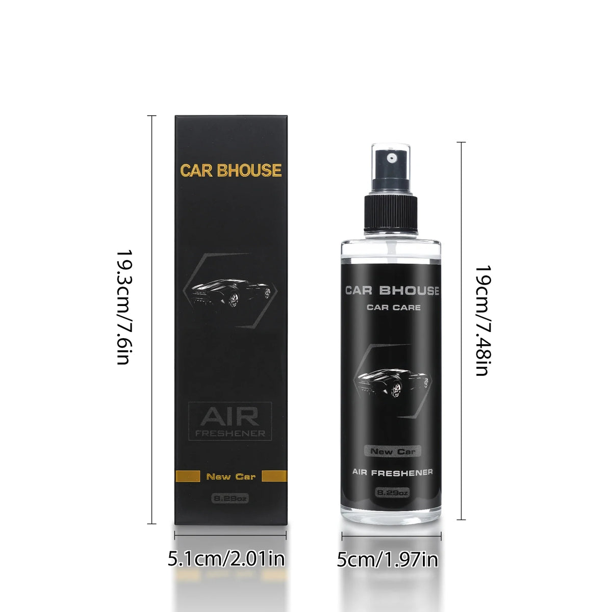 Car Air Freshener Spray Car Fragrance Flower Fruit Scent Fresh Perfume 8.29oz/245ml Large Capacity Car Interior Deodorant Spray