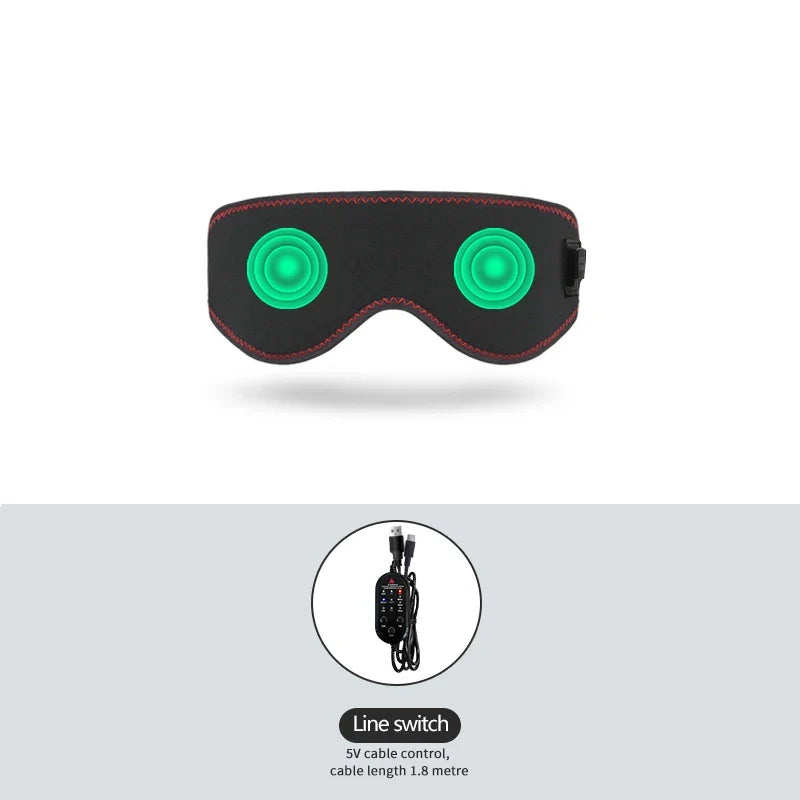 Heating Massage Eye Mask - Hot Compress Relieves Fatigue Dark Circles Aids Sleep 3 Gears Heat & Vibration (For Eye Strain)