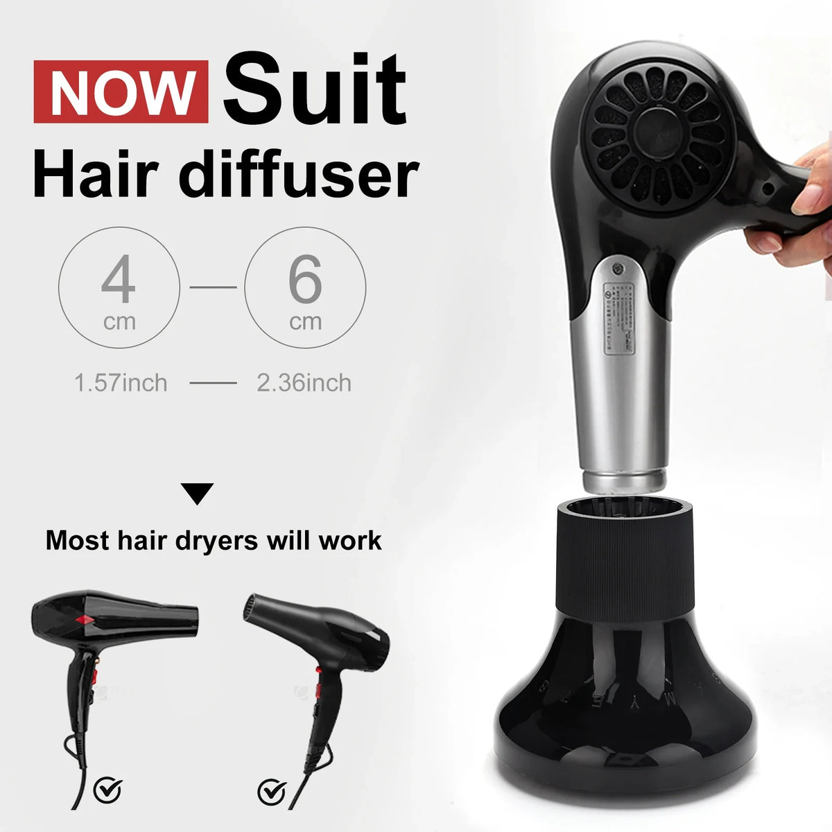 Barbershop Hairdryer Diffuser Cover Black Curling Hair Dryercover Barber Hair Diffuser Salon Home Curly Universal Styling Tools