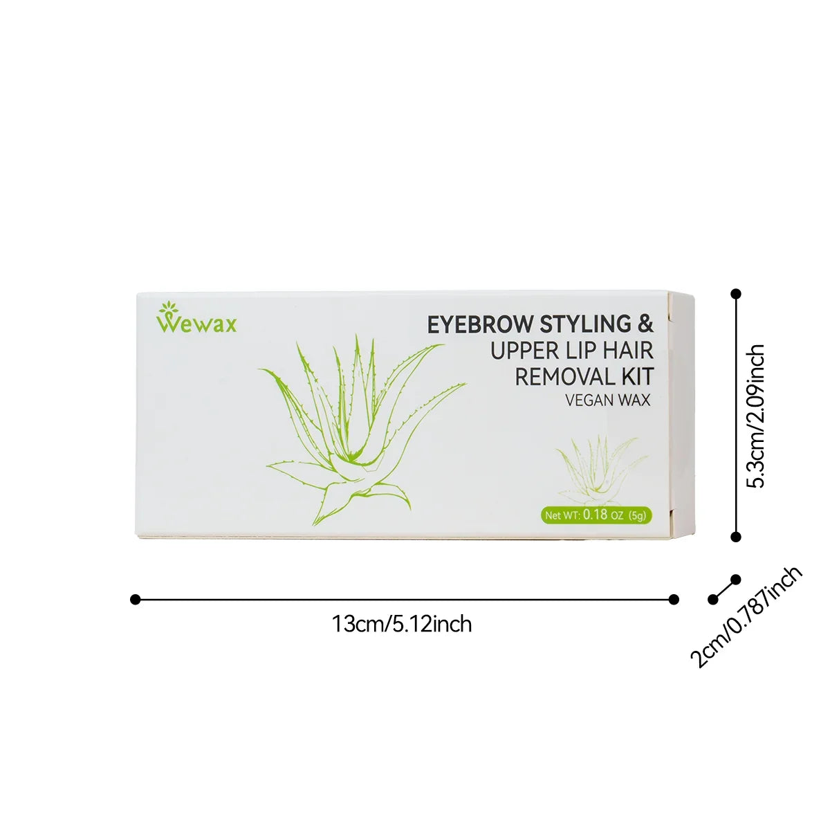 32Pcs Aloe Scent Eyebrow Waxing Kit Fine Hair Removal Wax Strips For Eyebrow Beard Lip Finger Local Depilation Beauty Care