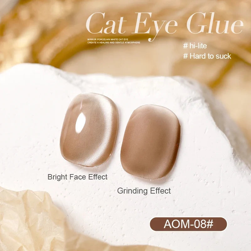 AS 15ml Mint Green Color Cat Magnetic Gel Nail Polish Sparkle Glitter Gel Varnish Semi Permanent for Summer Manicure DIY Gift