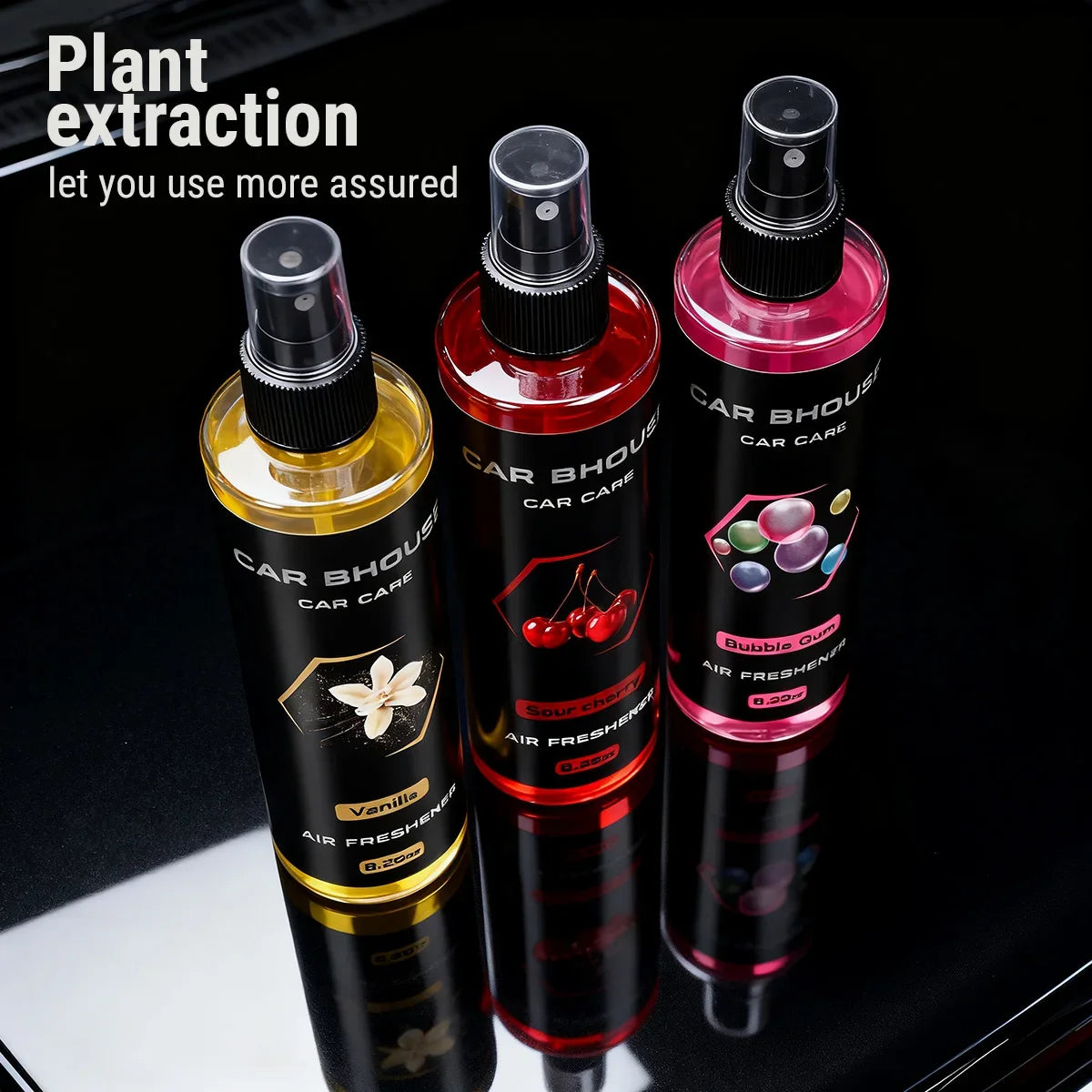 Car Air Freshener Spray Car Fragrance Flower Fruit Scent Fresh Perfume 8.29oz/245ml Large Capacity Car Interior Deodorant Spray