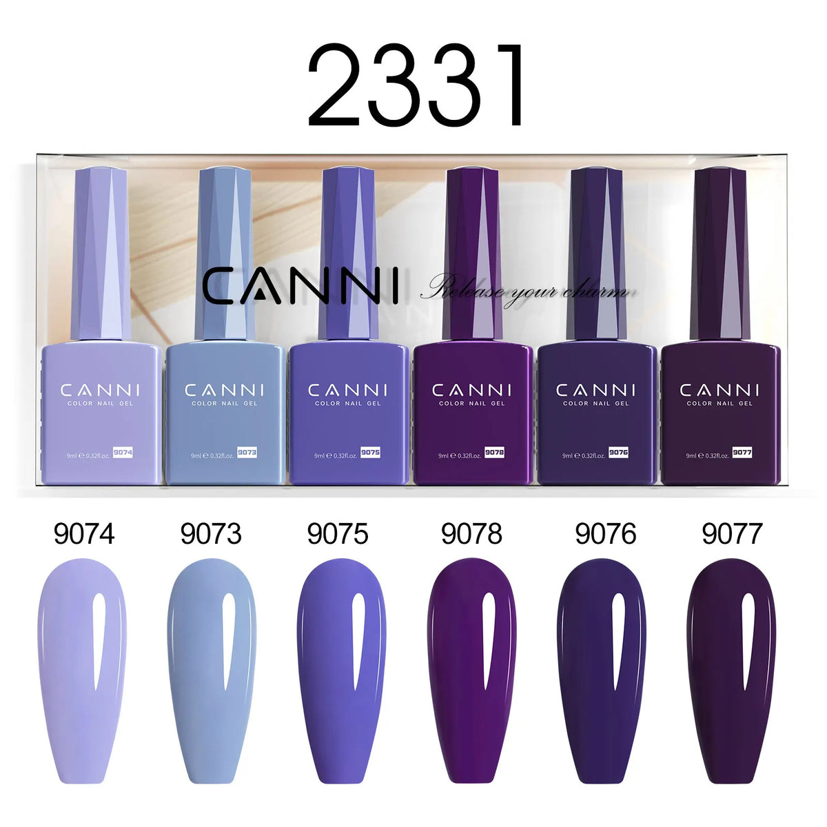 6pcs/kit CANNI Gel Nail Polish TPO FREE Nails Semi Transparent Jelly Pink Collection Soak Off UV LED Gel Diamond Top Coat Set