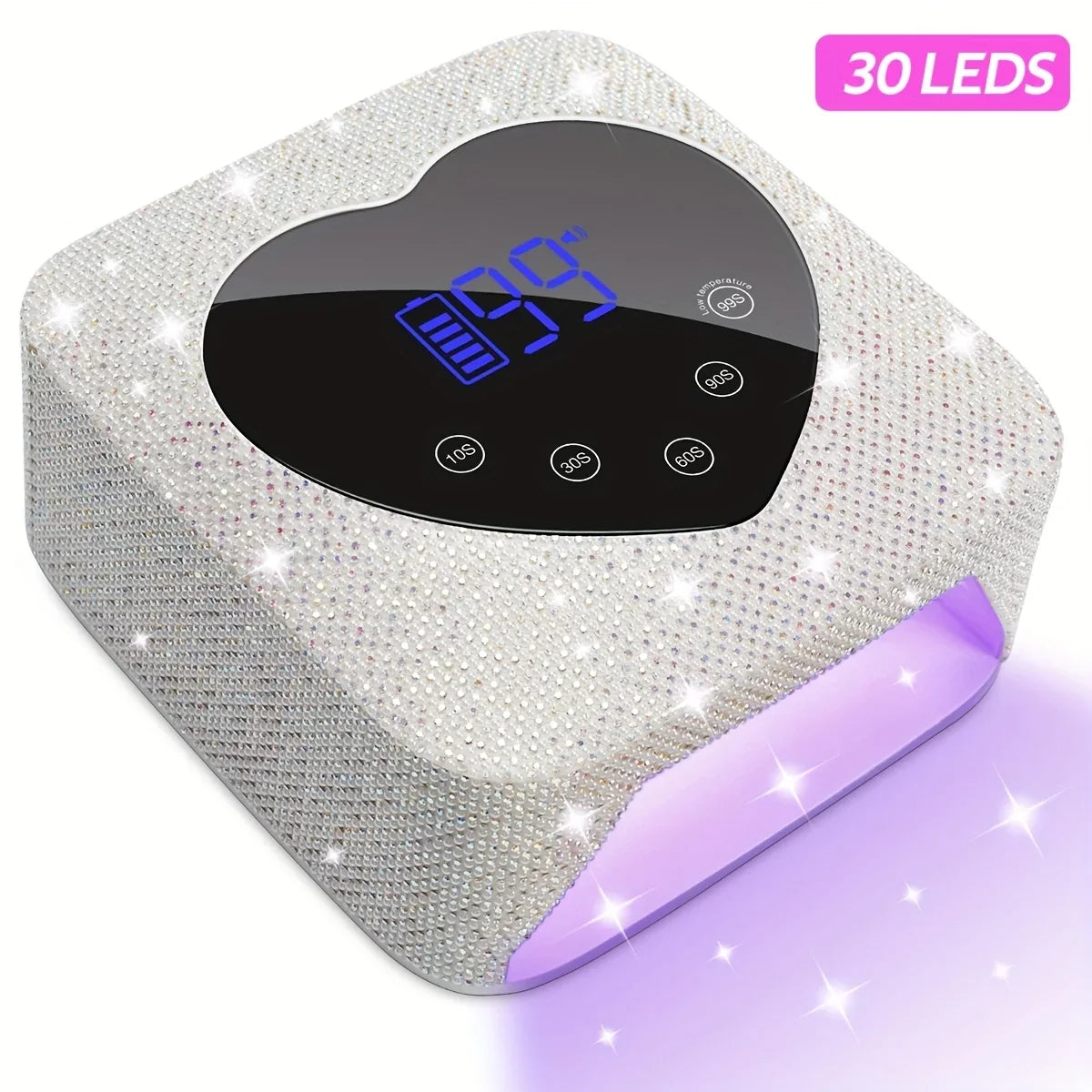 72W Cordless UV Nail Lamp Rechargeable 30 LEDs Nail Dryer with 5 Timer Settings UV Cabin Manicure Light for Nails Nail Art Tools