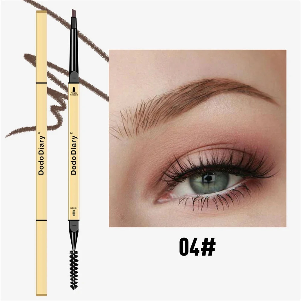 2 In 1 Deluxe Golden Strip Eyebrow Pencil Long-Lasting Waterproof for Precise Application Line Color Delicate Makeup
