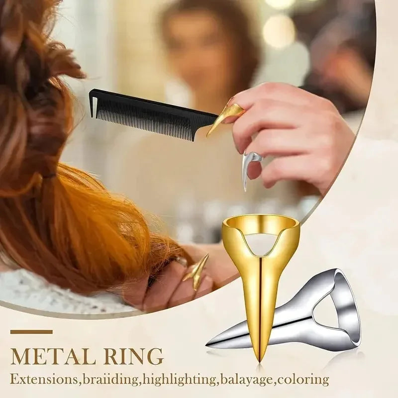10/5/1pcs Set Hairdressing Finger Claw Rings for Braiding Layered Hair Styling Tool Accessories