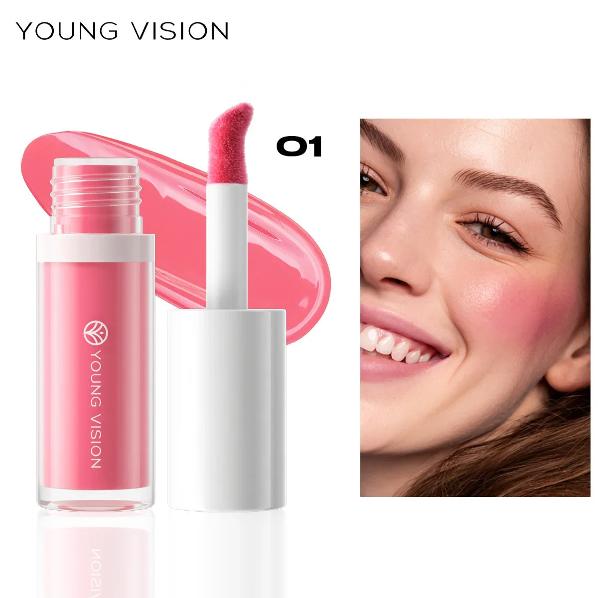 6Colors  Liquid Blush Long-Lasting Liquid Blush For High-Pigment Colour, Creates A Soft, Dewy Finish, Vegan & Cruelty-Free
