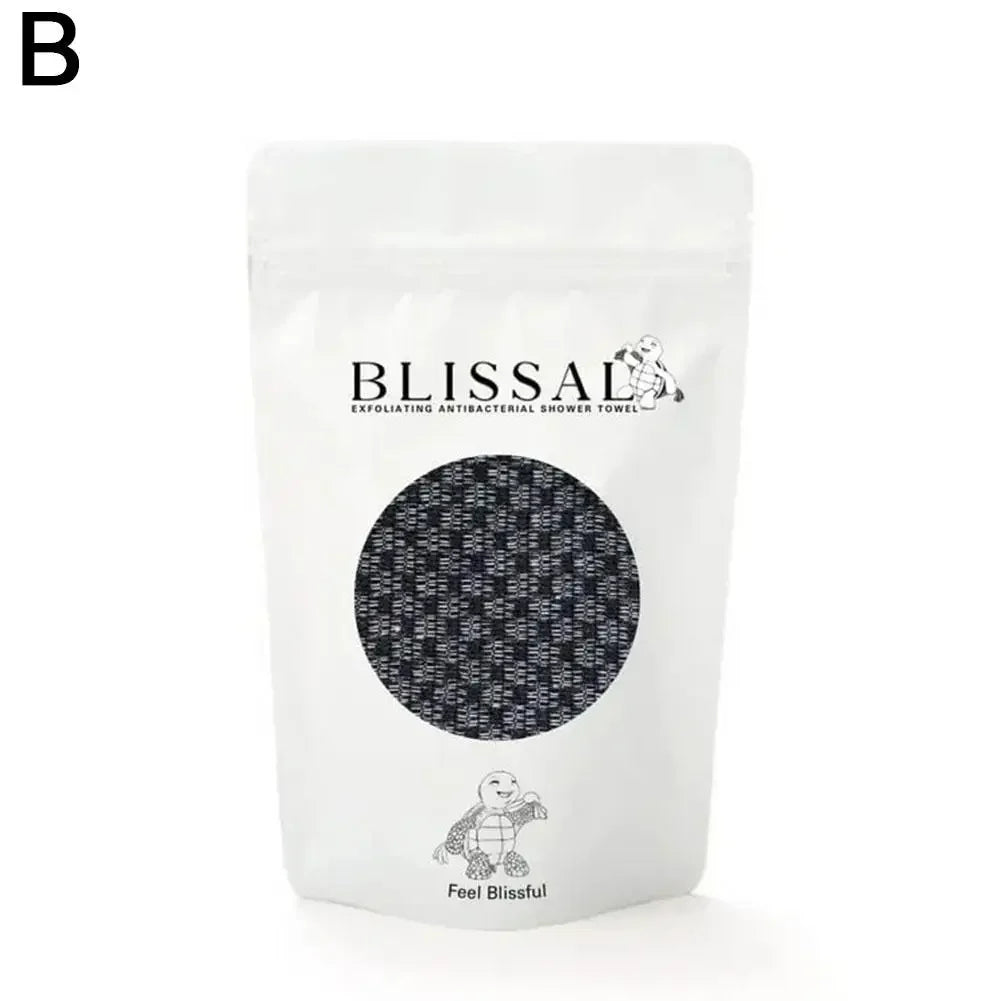 Back Scrubbing Towel Dual Sided Durable Exfoliating Body Towel Back Strap Unisex Detox Mud Back Scrub Extended Bathing Towel