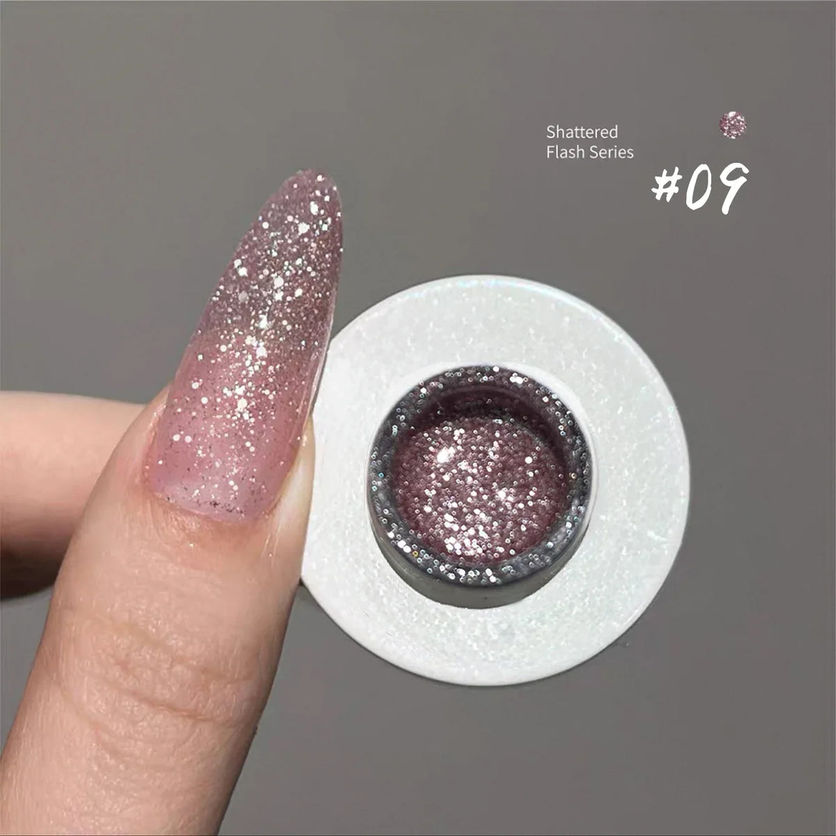 1-12pcs WS Summer Autumn Nails Flashing Reflective Disco Pink Blue White Broken Diamond Gel Nail Polish Nail Art Nail Supplies