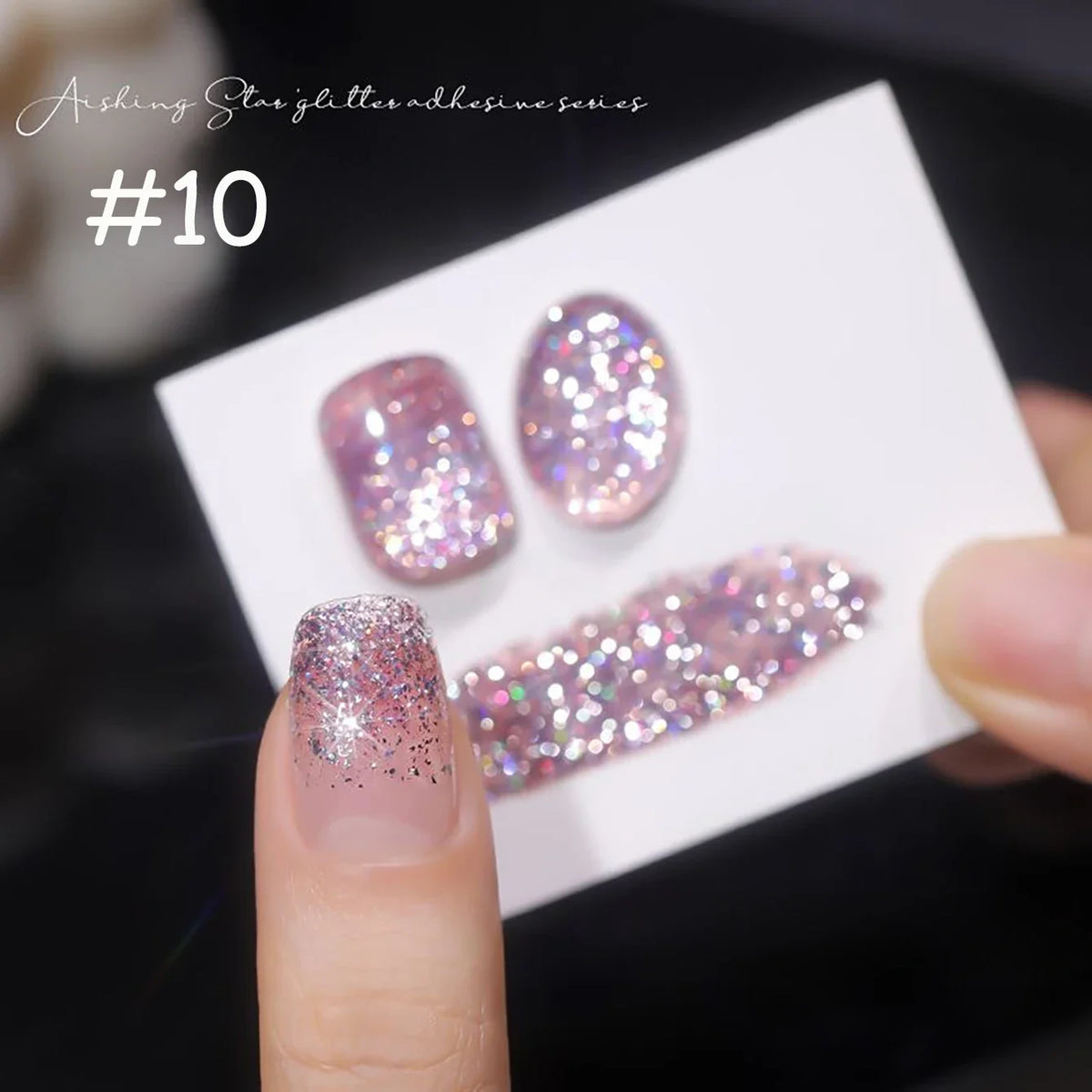 1-12pcs WS Summer Autumn Nails Flashing Reflective Disco Pink Blue White Broken Diamond Gel Nail Polish Nail Art Nail Supplies