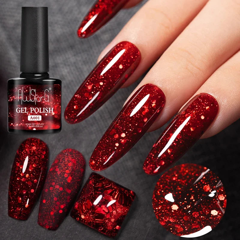 AWStorG 5ML Super Silver Metallic Gel Nail Polish Metal Effect Painting Gel Chromes Varnis Semi Permanent for Nail DIY