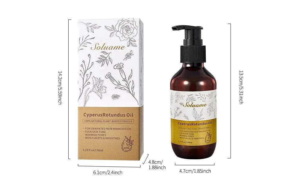 Cyperus Rotundus Oil, Reduces Body Hair Growth, Gentle and Non-Irritating, Cools the Skin & Post-Shave Oil