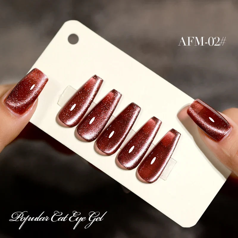 AS 15ml Mint Green Color Cat Magnetic Gel Nail Polish Sparkle Glitter Gel Varnish Semi Permanent for Summer Manicure DIY Gift