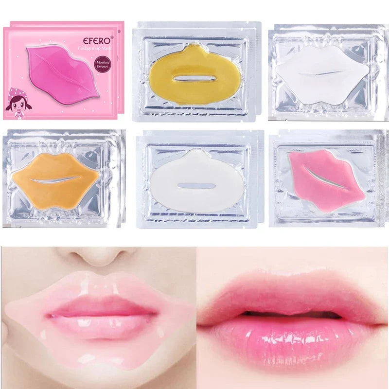 30PCS Collagen Crystal Lip Mask Gel Patches Moisturizing Hydrating Repair Lines Lips Plumper Pad Lip Care Enhancement Lip Mask