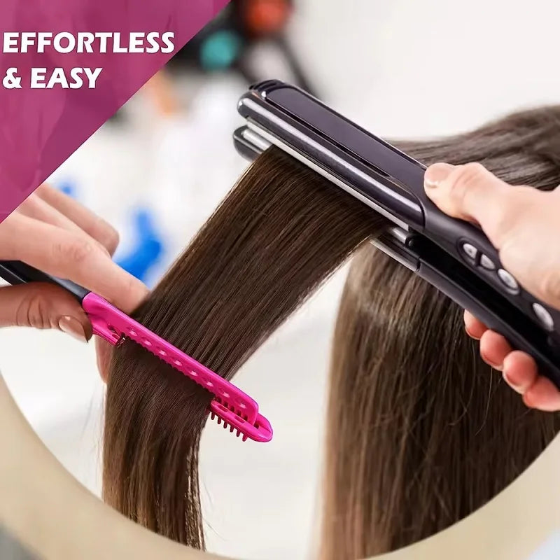 2pcs/set Volumizing Flat Comb Set V-shaped Straight Hair Brush Fluffy Straightener Volumize Texture for Hair Roots Styling Tools