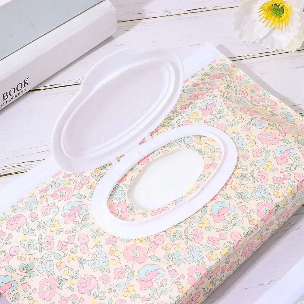 EVA Baby Wet Wipe Pouch Portable Buckle Wipes Holder Case Flip Cover Snap-Strap Reusable Wet Wipe Bag Outdoor Tissue Box