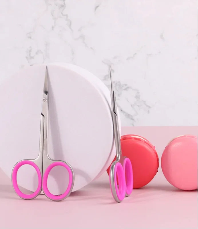 High Quality Warping Tip Cuticle Scissors anti-slippery handle Manicure Stainless Steel Nail skin Cuticle Trimmer Nippers