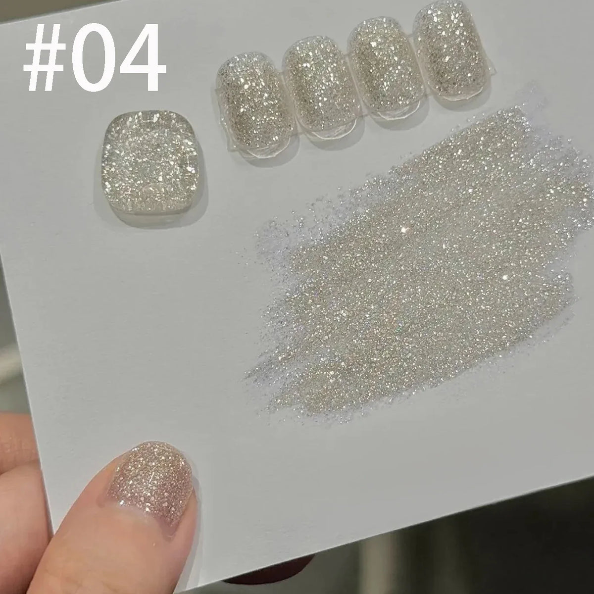 10ML 1pcs Moonlight White Strobe Glitter Gel Nail Polish Nail Supplies Hot Selling White Nails Super Flash Diamond Nail Polish