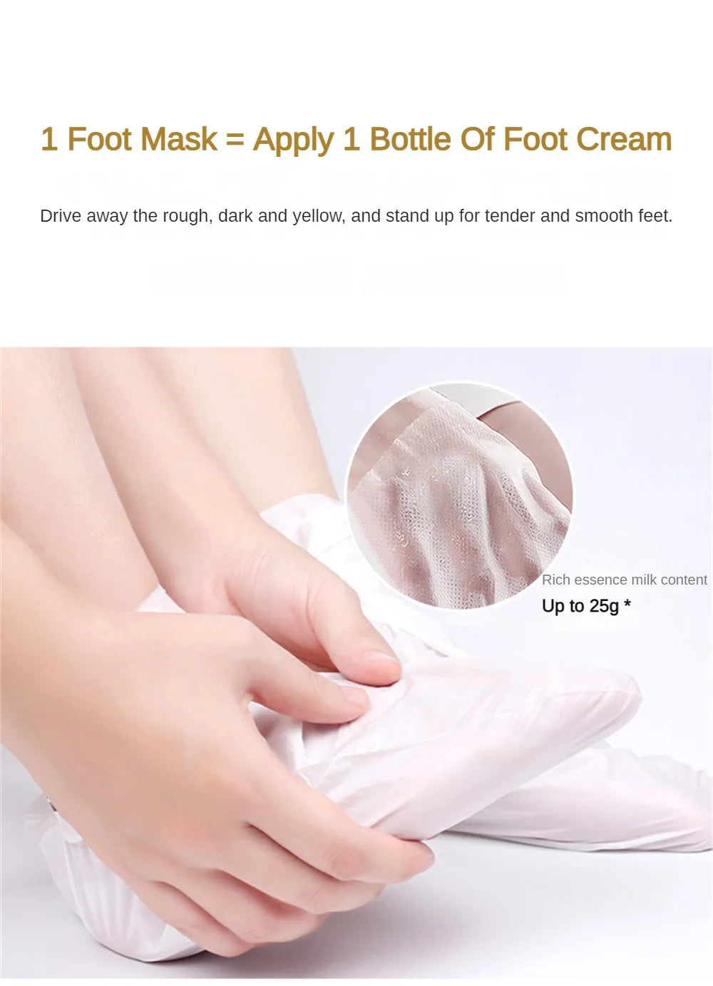 1/3/5 Pairs Goat Milk Exfoliating Foot Mask Feet Pedicure Remove Dead Skin Moisturizing Foot Exfoliator Feet Masks Skin Care