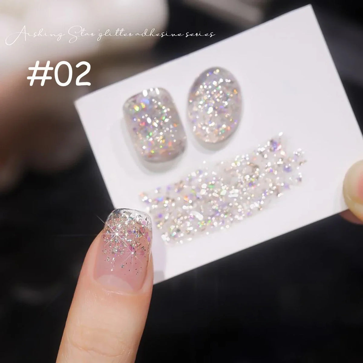 1-12pcs WS Summer Autumn Nails Flashing Reflective Disco Pink Blue White Broken Diamond Gel Nail Polish Nail Art Nail Supplies