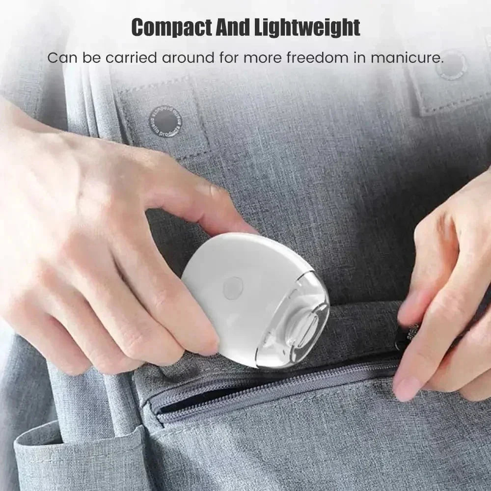 2 IN 1  Electric Nail Clipper Cutter with LED Light Automatic Nail Grinder Trimmer for Baby Mini Manicure Tool Nail Care