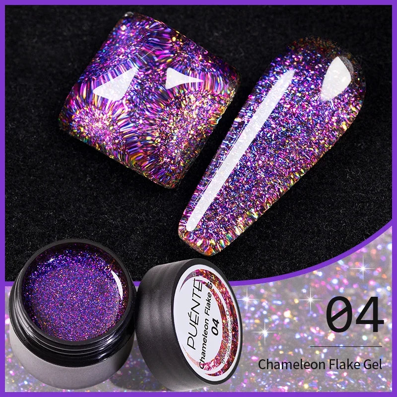 7.5ML Aurora Starlit Cat Eye Gel Nail Polish Rainbow Glitter Galaxy Cat Magnetic Nail Art Gel Soak Off UV Semi-Permanent Varnish
