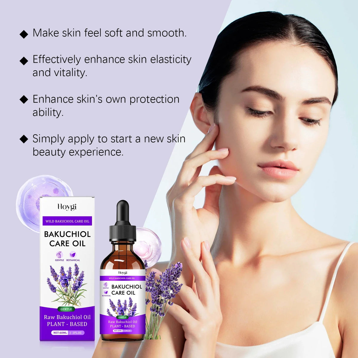 Bakuchiol Essectial Oil Relaxing Fade Fine Lines Brightening Skin Smoothing Facial Body Skin Care Nourish for Sensitive Skin