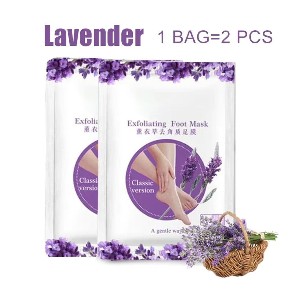 1/2/3 Pair Feet Exfoliating Foot Masks Pedicure Socks Exfoliation Scrub for Feet Mask Remove Dead Skin Heels Foot Peeling Mask