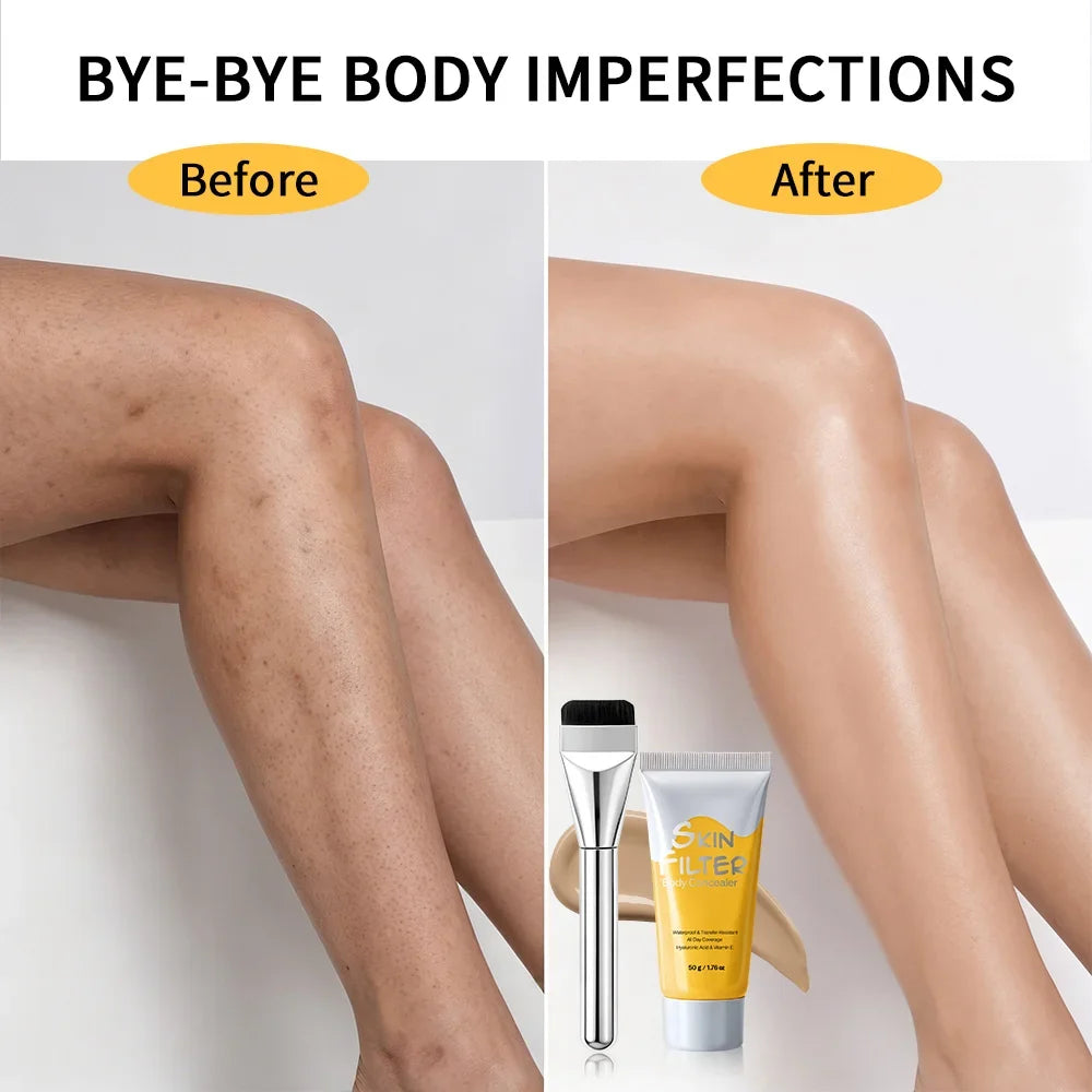 50ml Body Concealer Full Coverage Tattoo Cover Up Waterproof Hyaluronic Acid Hydrating Cover Scars Spots Veins Birthmarks Makeup