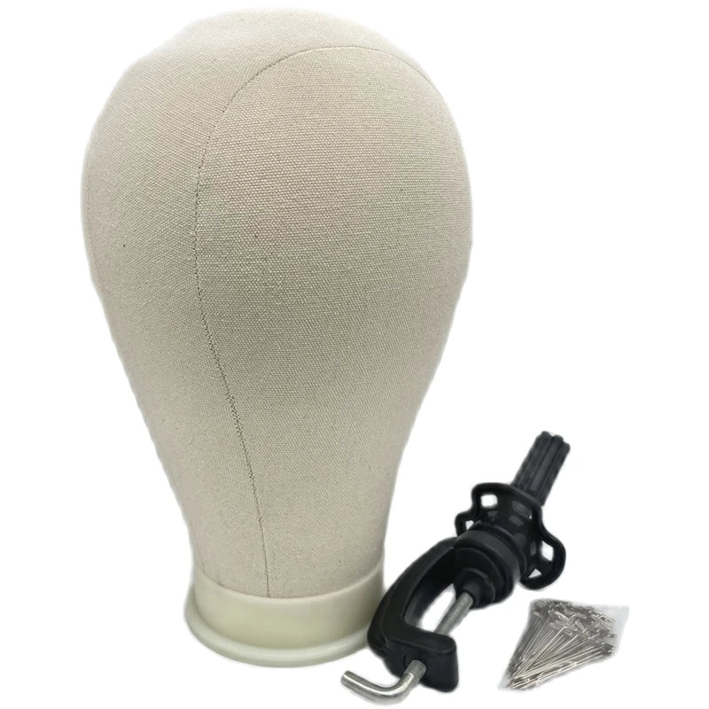 Canvas Block Head Kit Training Mannequin Wig Head Display Styling Mannequin Manikin Head Wig Stand Wig Head Stand