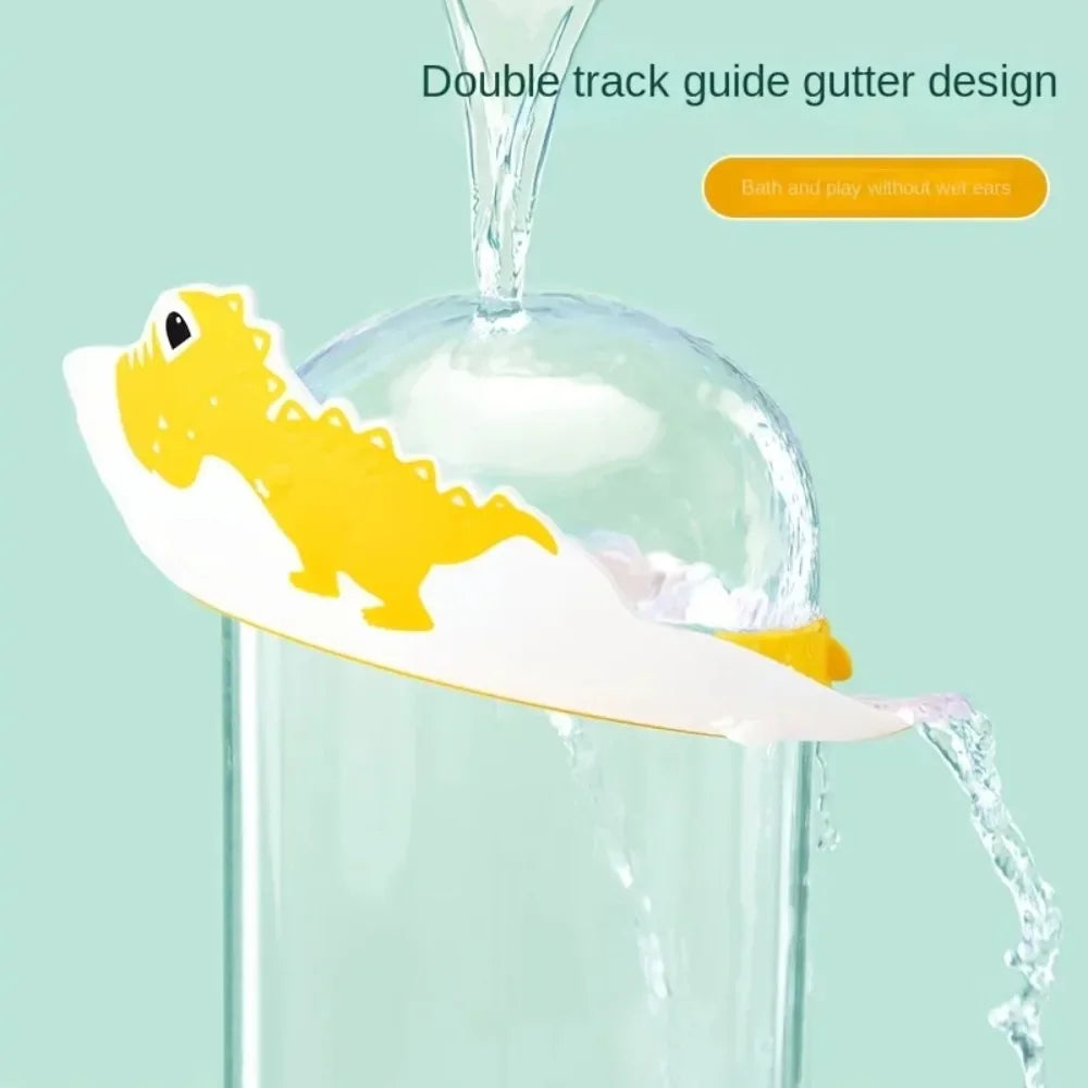 Baby Shower Cap Shield Shower Cap for Kids Visor Hat for Eye Ear Protection for Children Cute Dinosaur for Washing Hair Bathing