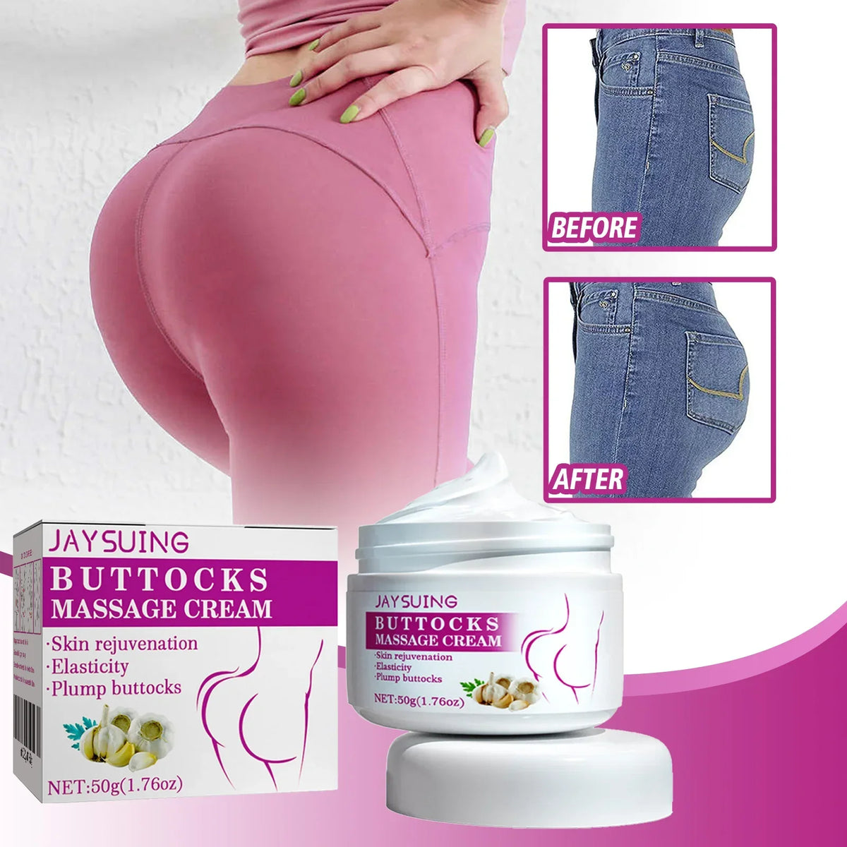 Buttock Care Cream - Firming, Lifting, and Shaping Buttocks for a Peach-like Curve